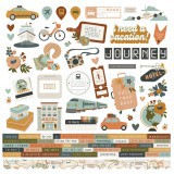 Here + There Cardstock Stickers von Simple Stories Here + There Cardstock Stickers von Simple Stories